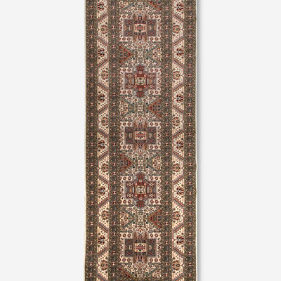 Vintage Turkish Hand-Knotted Wool Runner Rug No. 234, 3' x 9'8"