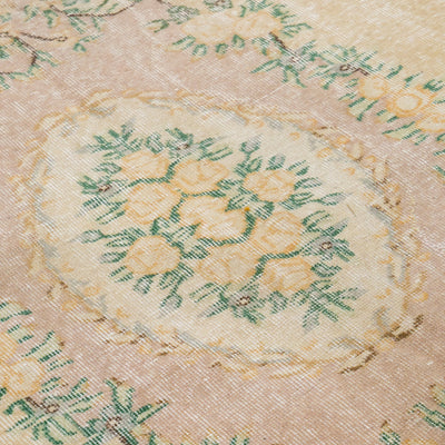 Vintage Turkish Hand-Knotted Wool Rug No. 379, 6'3" x 9'9"
