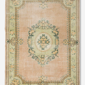 Vintage Turkish Hand-Knotted Wool Rug No. 384, 6'8" x 9'11"