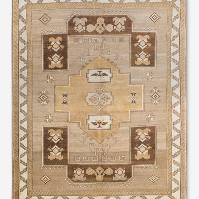 Vintage Turkish Hand-Knotted Wool Rug No. 378, 6'3" x 8'8"