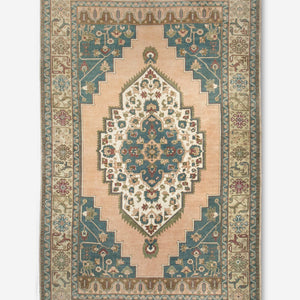 Vintage Turkish Hand-Knotted Wool Rug No. 383, 6'8" x 10'12"