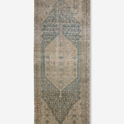 Vintage Turkish Hand-Knotted Wool Rug No. 373, 5'5" x 14'10"