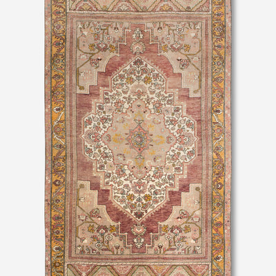 Vintage Turkish Hand-Knotted Wool Rug No. 406, 5'3" x 10'