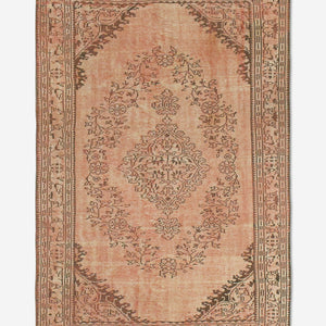 Vintage Turkish Hand-Knotted Wool Rug No. 442, 6' x 9'2"