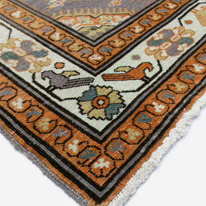 Vintage Turkish Hand-Knotted Wool Rug No. 461, 3'4" x 4'7"
