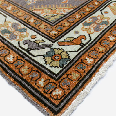 Vintage Turkish Hand-Knotted Wool Rug No. 461, 3'4" x 4'7"