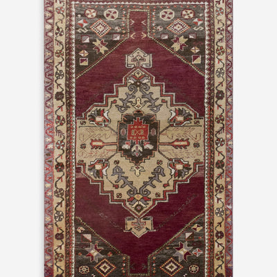 Vintage Turkish Hand-Knotted Wool Rug No. 590, 2'5" x 4'4"