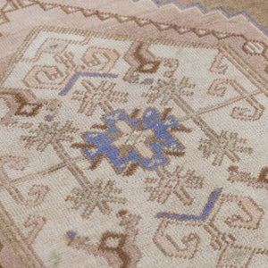 Vintage Turkish Hand-Knotted Wool Rug No. 594, 4' x 7'7"