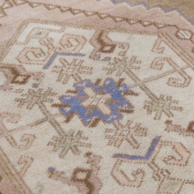 Vintage Turkish Hand-Knotted Wool Rug No. 594, 4' x 7'7"