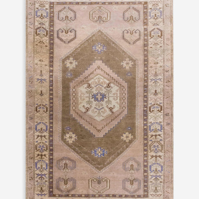 Vintage Turkish Hand-Knotted Wool Rug No. 594, 4' x 7'7"
