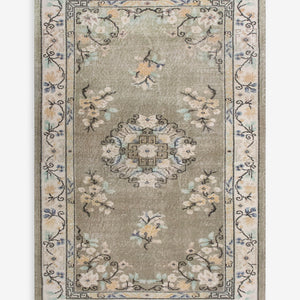 Vintage Turkish Hand-Knotted Wool Rug No. 598, 4'2" x 7'3"