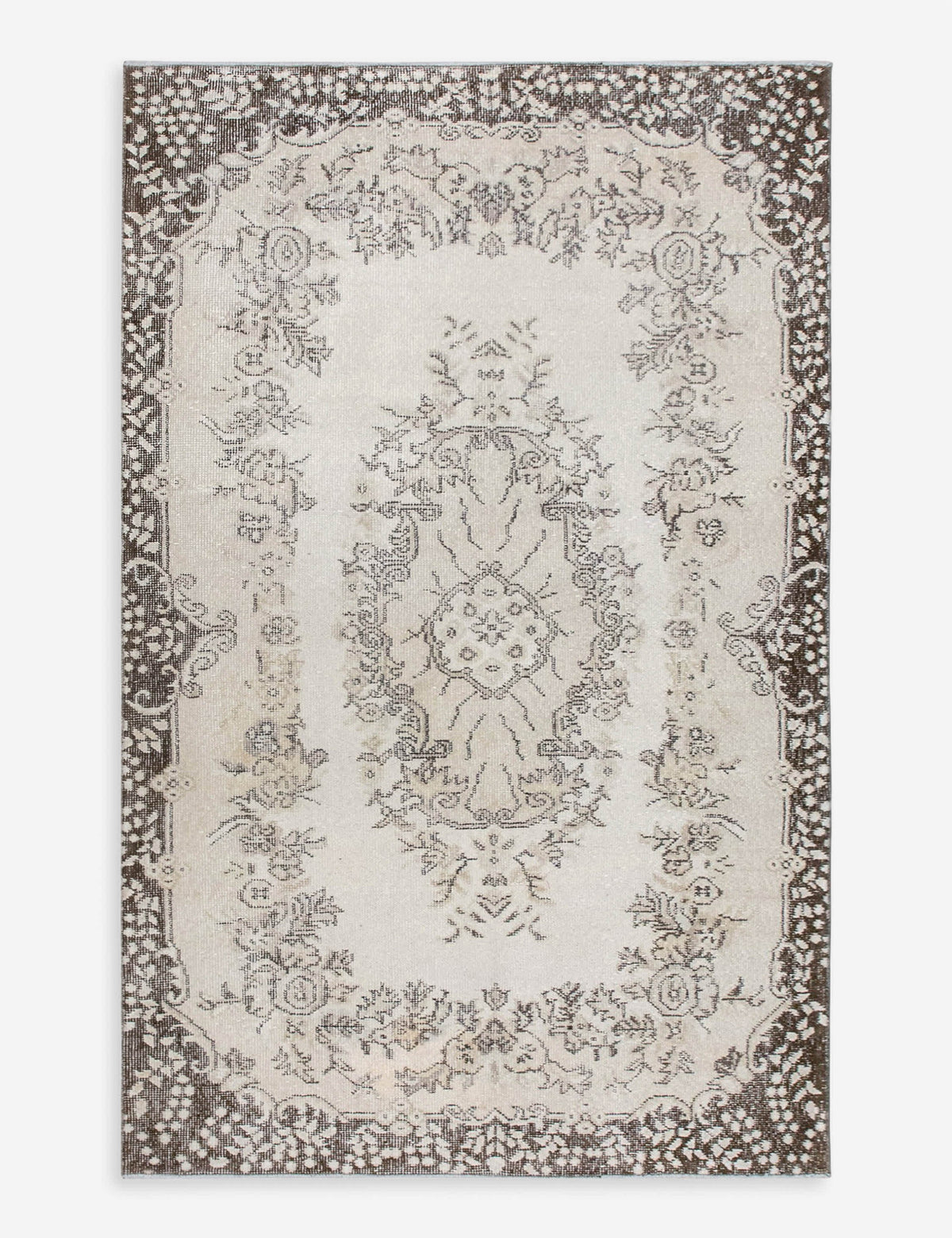 Vintage Turkish Hand-Knotted Wool Rug No. 599, 3'11" x 7'2"