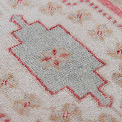 Vintage Turkish Hand-Knotted Wool Mini Rug No. 309, 1'7" x 3'