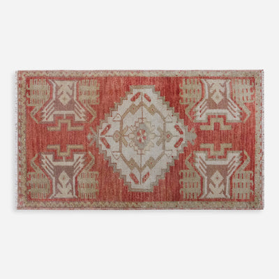 Vintage Turkish Hand-Knotted Wool Mini Rug No. 310, 1'6" x 2'11"