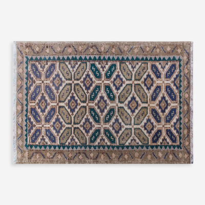 Vintage Turkish Hand-Knotted Wool Mini Rug No. 316, 1'9" x 2'9"