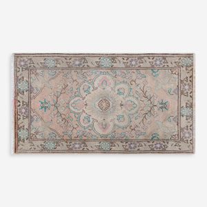 Vintage Turkish Hand-Knotted Wool Mini Rug No. 318, 1'9" x 3'1"