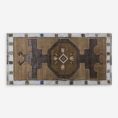 Vintage Turkish Hand-Knotted Wool Mini Rug No. 319, 1'6" x 3'3"