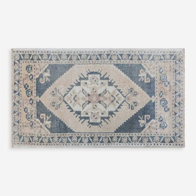 Vintage Turkish Hand-Knotted Wool Mini Rug No. 321, 1'8" x 3'3"