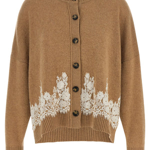 Alberta Ferretti Lace Insert Cardigan