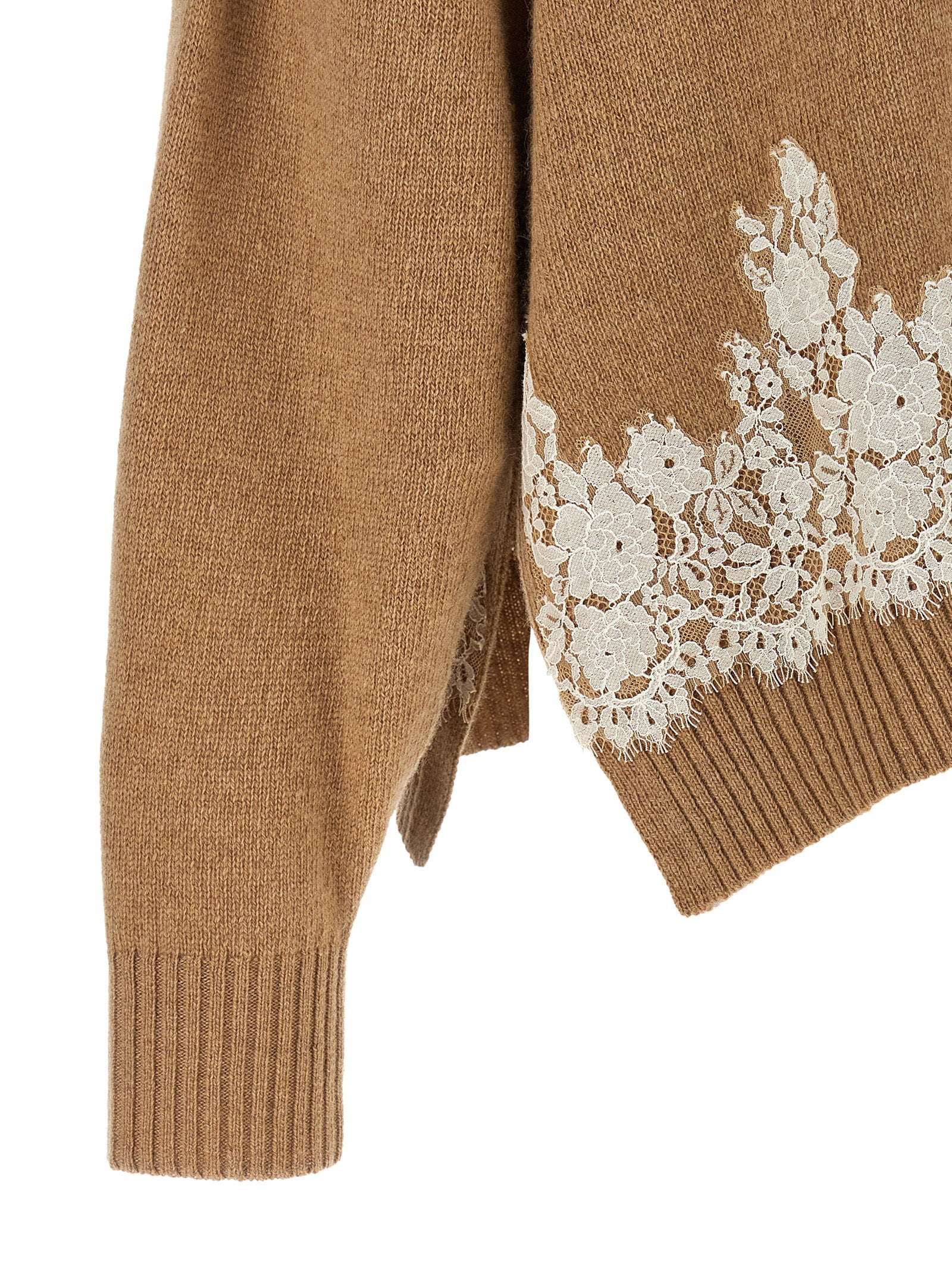 Alberta Ferretti Lace Insert Cardigan