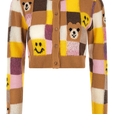 Smiley® E Moschino Teddy Bear Cardigan