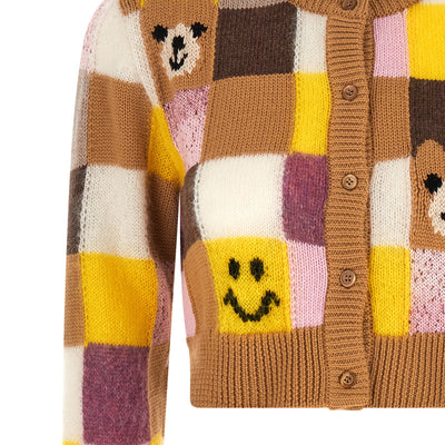 Smiley® E Moschino Teddy Bear Cardigan