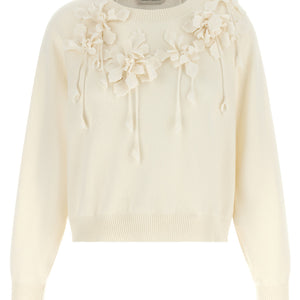 Alberta Ferretti Embroidered Flower Sweater