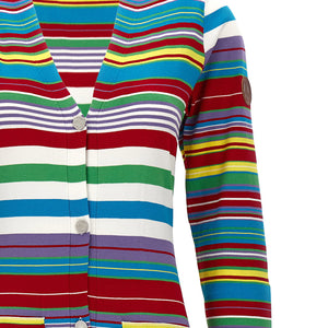 Mo5Ch1No Jeans Striped Cardigan