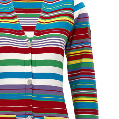 Mo5Ch1No Jeans Striped Cardigan