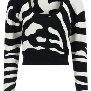 Moschino Zebra Intarsia Sweater