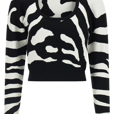 Moschino Zebra Intarsia Sweater
