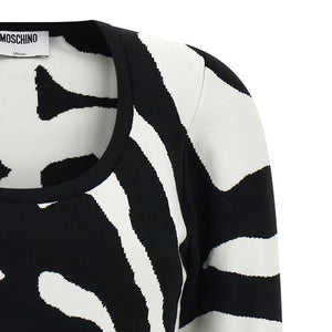 Moschino Zebra Intarsia Sweater
