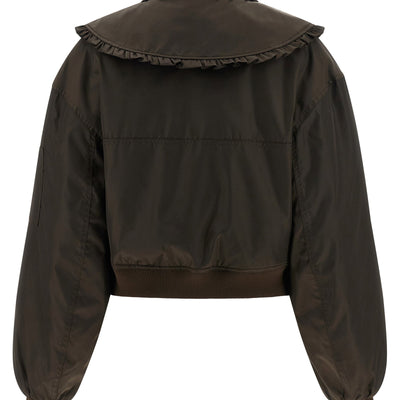 Ganni Duchesse Nylon Bomber Jacket