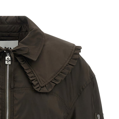 Ganni Duchesse Nylon Bomber Jacket