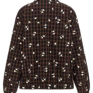 Ganni Check Flower Bomber Jacket