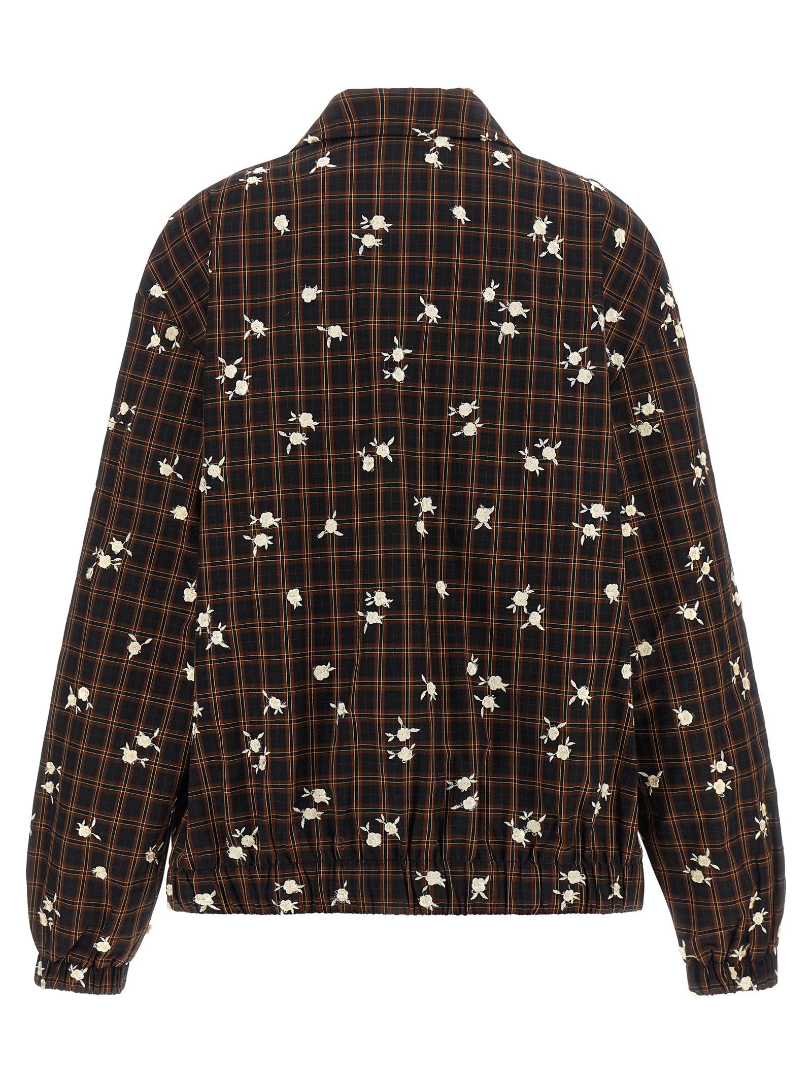 Ganni Check Flower Bomber Jacket