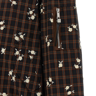 Ganni Check Flower Bomber Jacket