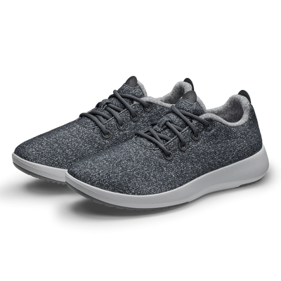Men's Wool Runner Mizzles - Dark Grey (Light Grey Sole)