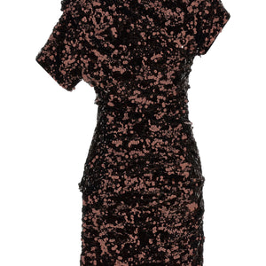 Ganni Brown Sequins Mini Dress