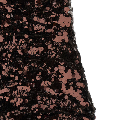 Ganni Brown Sequins Mini Dress