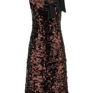 Ganni Velvet Sequins Straight Midi Dress