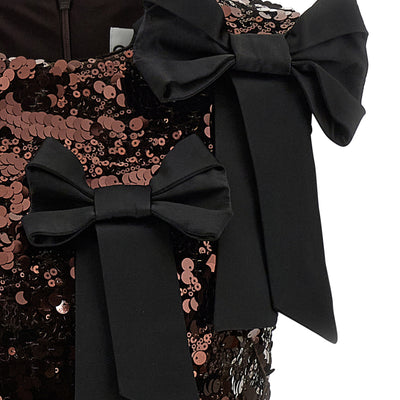 Ganni Velvet Sequins Straight Midi Dress