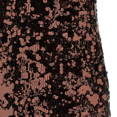 Ganni Velvet Sequins Straight Midi Dress