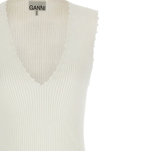Ganni Cotton Crochet Dress