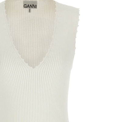 Ganni Cotton Crochet Dress