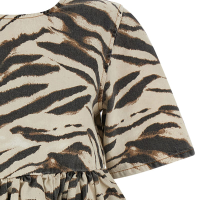 Ganni Zebra Denim Dress