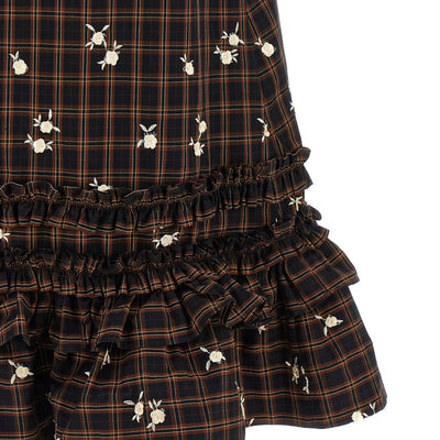 Ganni Check Flower Dress