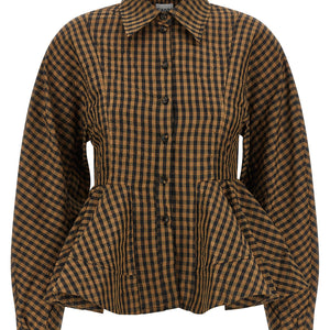 Ganni Crinckled Taffetà Blouse