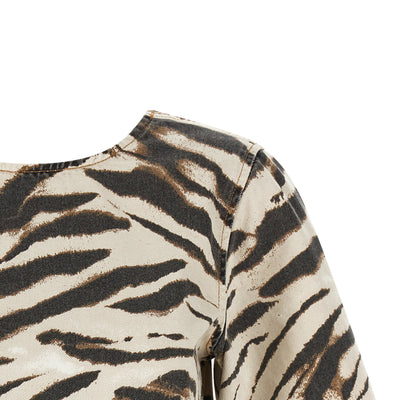 Ganni Zebra Denim Top