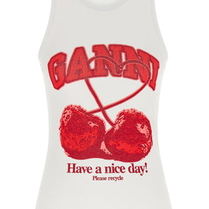 Ganni Cherry Tank Top